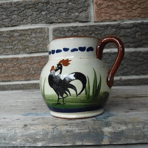 Vintage Torquay Pottery Creamer with a Rooster