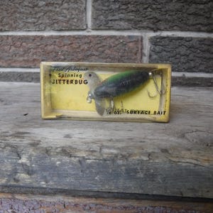 Vintage Fred Arbogast Spinning Jitterbug Topwater Fishing Lure 1/4 oz Surface Bait
