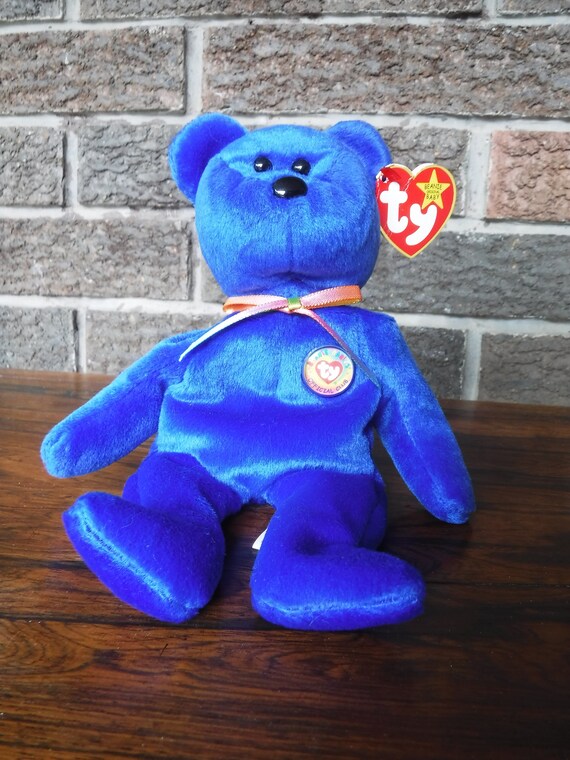 Bears Toys CLUBBYBEANIE BABIES Official Club Member Bear in Dark Blue Toys & Games
