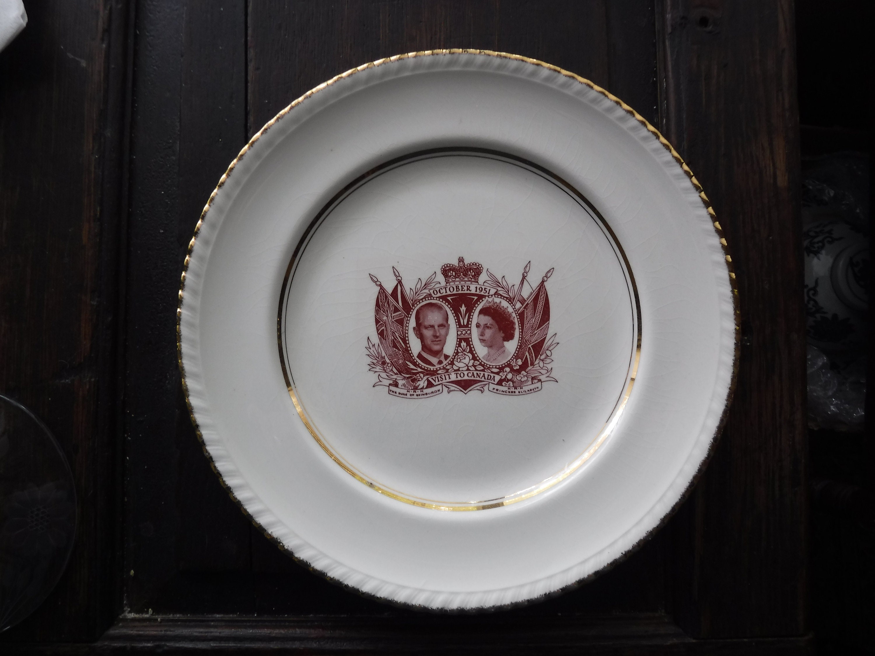 Royalty Plate 1951 Visit to Canada HRH Princess Elizabeth & the