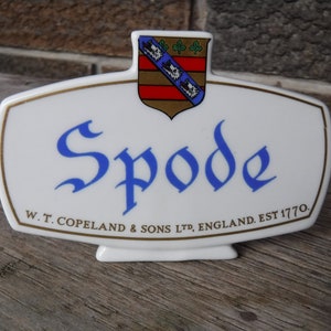 Spode W.T. Copeland & Sons Ltd England Stored Werbung Display Porzellan Schild