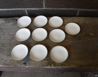 Vintage Royal Doulton Gold Concord Lot of 10 Butter Pats Made for Air Canada