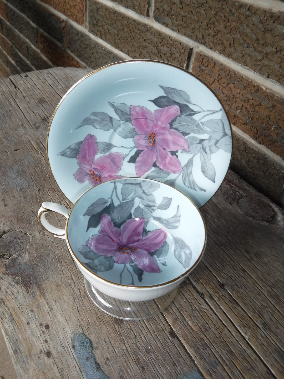 Windsor Bone China Tea Cup and Saucer Set England Etsy