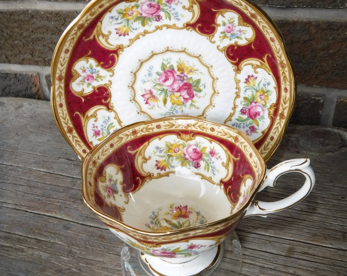 Royal Albert Lady Hamilton Tea Cup and Saucer Set Etsy