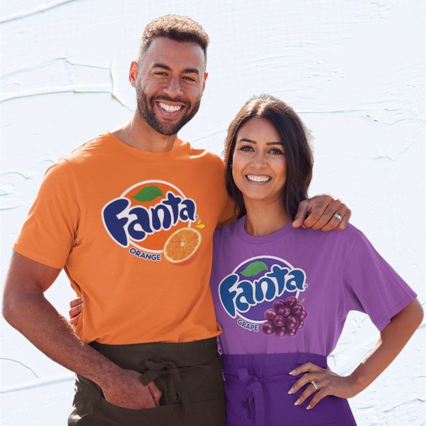 Fanta Shirt, Fanta Halloween Costumes, Group Costume Ideas, Couple Halloween Shirt, Matching Shirts, Unisex Heavy Cotton Tee