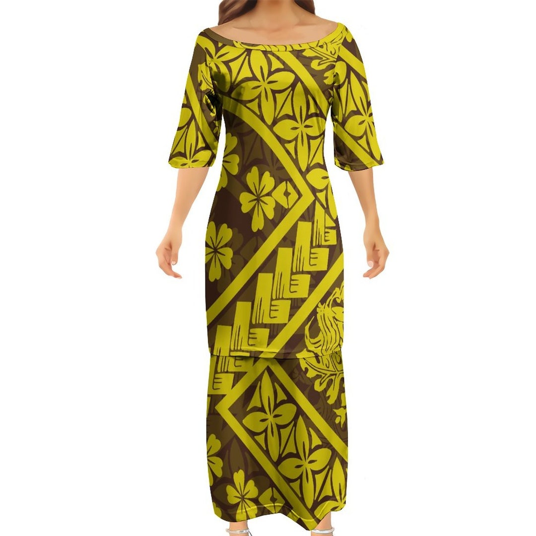 Puletasi Traditional Clothing Dress Polynesian Clothing - Etsy