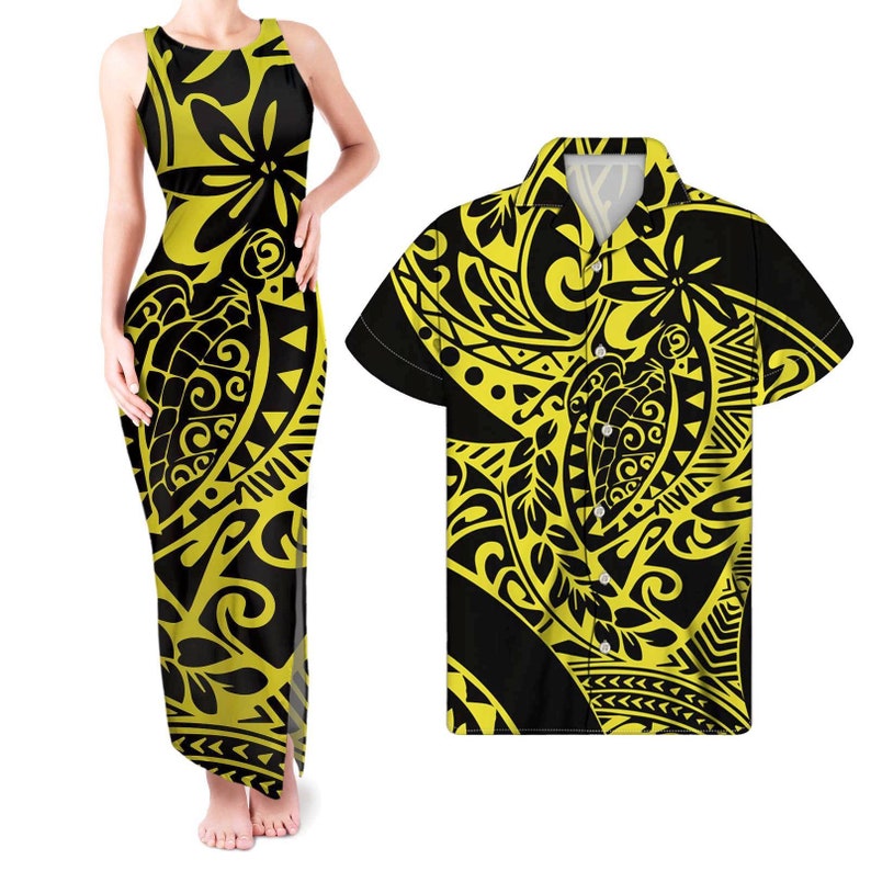 Couple Matching Outfit Matching Dress and Shirt Polynesian Etsy