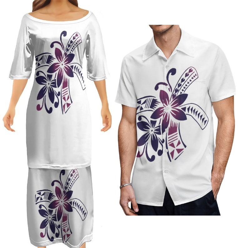 Matching Polynesian Clothes Hawaii Offshoulder Dress Etsy