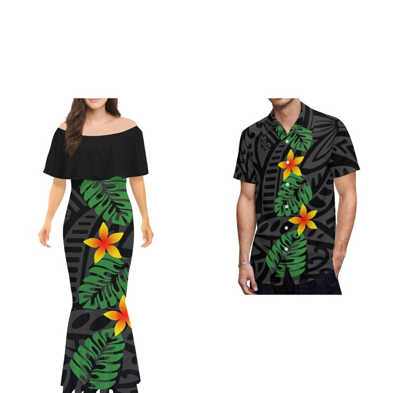 Couple Matching Outfit Matching Dress and Shirt Polynesian Etsy