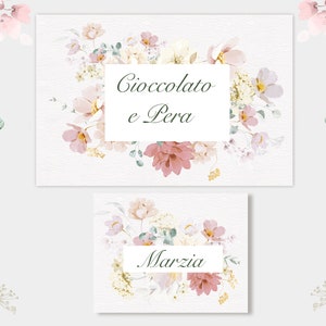 Palette segnagusto, Decorazioni confettata personalizzate, Bastoncino legno