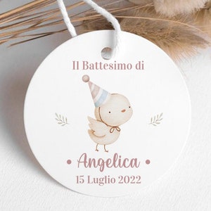 Tag nascita, Tag Bomboniera, Tag battesimo, Etichette Bomboniere, Etichette Regalo, Chiudipacco, etichetta compleanno pulcino