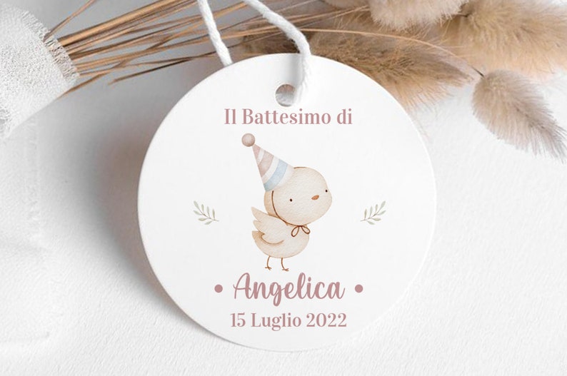 Tag nascita, Tag Bomboniera, Tag battesimo, Etichette Bomboniere, Etichette Regalo, Chiudipacco, etichetta compleanno pulcino