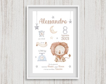 Personalized birth picture, woodland animals bedroom poster, birthday, birthday gift idea. DIGITAL FILE sending FROM 08/21