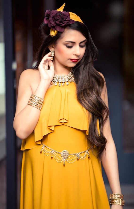Alisha Gold pearl zirconia necklace and earrings sets