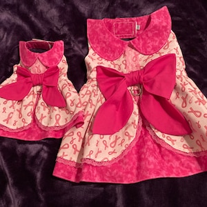 Breast Cancer Awareness Dress for SMALL DOGS