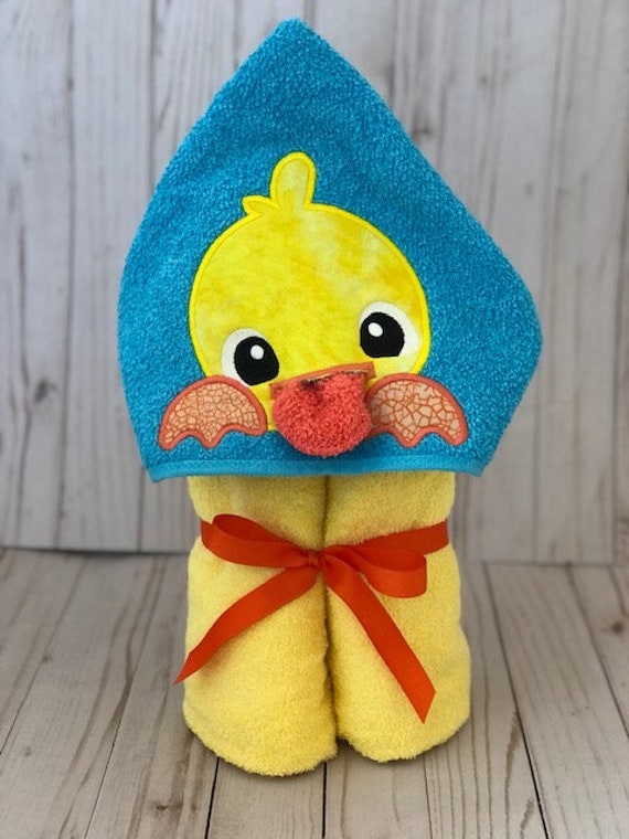 Personalized Yellow Duck Hooded Towel/ Duck Hooded Towel with Etsy