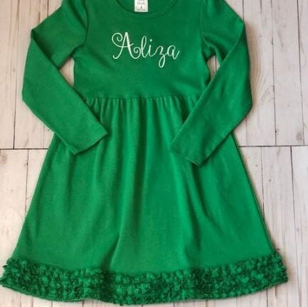 Green Long Dress Christmas - Etsy