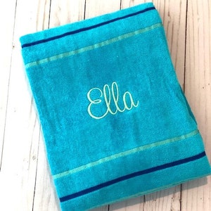 Personalized Kid's Beach Towel - Monogrammed Towel - Embroidered Towel with name - Pool Towel - Beach Towel - Kids Towel