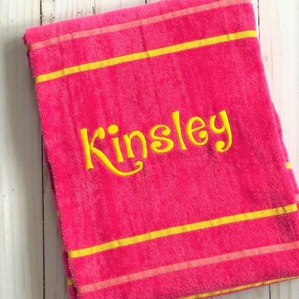 Monogrammed Beach Towel Etsy