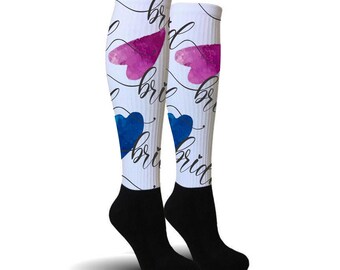 20 Multicolor amscan 3900558 Hearts Conversation Knee-High Socks Adult Standard Size
