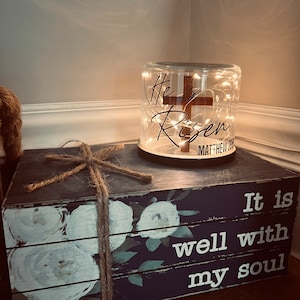 Bible Verse Scripture Cross Night Light