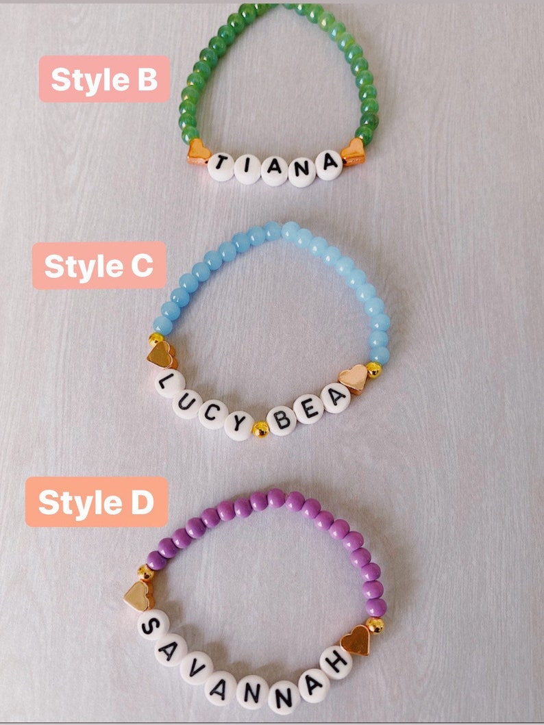 Etsy beaded name bracelets Clearance