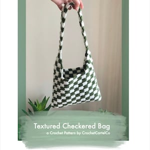 Textured Checkered Bag CROCHET PATTERN | Crochet Shoulder Bag and Purse | Instant Download | PDF | Beginner Friendly & Easy to Follow