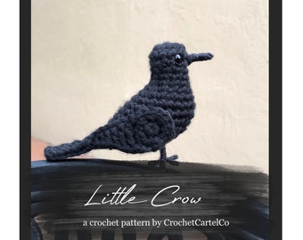 Little Crow Written Crochet Pattern | Blackbird / Raven | Crochet Amigurumi | INSTANT DOWNLOAD | PDF | Beginner Friendly & Easy to Follow