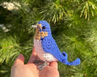 Crochet Barn Swallow | Realistic Bird Figure | Crochet Bird Amigurumi | Crochet Plush Toy | Bird Gift | Physical Item