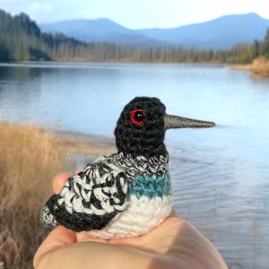 Crochet Little Loon | Realistic Bird Crochet Amigurumi | Crochet Loon Plush | Crochet Plush Toy Figure | Nature Lover Gift | Physical Item