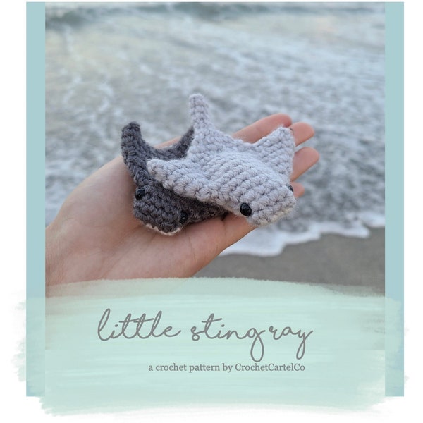 Little Stingray Written Crochet Pattern | Manta Ray Crochet Amigurumi Plush | INSTANT DOWNLOAD PDF | Step-by-Step Pictures | Easy to Follow