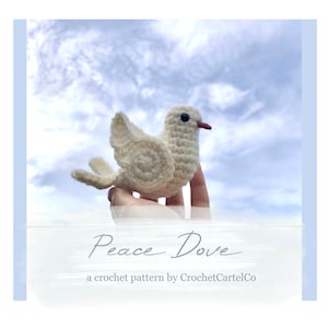 White Peace Dove Written Crochet Pattern | White Pigeon | Crochet Amigurumi | INSTANT DOWNLOAD | PDF | Beginner Friendly & Easy to Follow