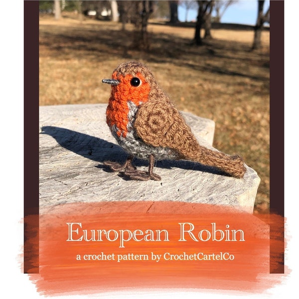 Little European Robin Written Crochet Pattern | Realistic Bird Crochet Pattern | Robin Redbreast | INSTANT DOWNLOAD PDF | Step-by-Step Pics