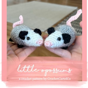 Little Opossums Written Crochet Pattern | Realistic Opossum Crochet Pattern | INSTANT DOWNLOAD PDF | Step-by-Step Pictures Beginner Friendly