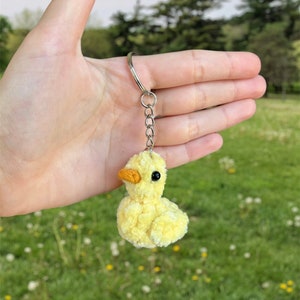 Super Soft Crochet Baby Ducky Keychain | Cute Duck Keychain | Yellow Rubber Duck | Crochet Amigurumi | Fuzzy Duckling Crochet Amigurumi