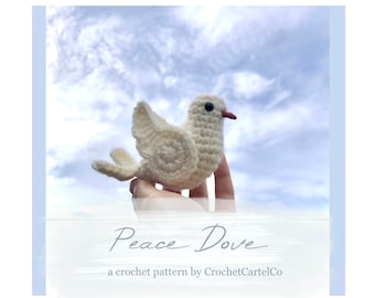 White Peace Dove Written Crochet Pattern | White Pigeon | Crochet Amigurumi | INSTANT DOWNLOAD | PDF | Beginner Friendly & Easy to Follow