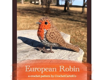 Little European Robin Written Crochet Pattern | Realistic Bird Crochet Pattern | Robin Redbreast | INSTANT DOWNLOAD PDF | Step-by-Step Pics