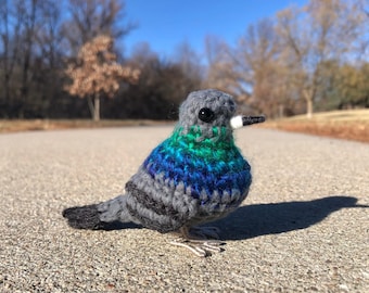 Crochet Little Pigeon | Crochet Amigurumi | Crochet Plush Toy Figure | Realistic Bird Figure | Physical Item