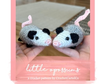 Little Opossums Written Crochet Pattern | Realistic Opossum Crochet Pattern | INSTANT DOWNLOAD PDF | Step-by-Step Pictures Beginner Friendly