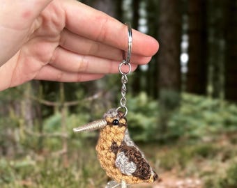 Tiny Birdies Crochet Woodcock Keychain | Crochet Woodcock Keychain
