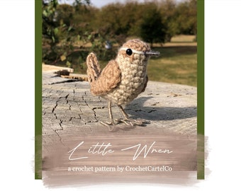 Little Wren Written Crochet Pattern | Realistic Bird Crochet Pattern | Garden Bird | INSTANT DOWNLOAD PDF | Step-by-Step Pictures