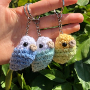 FINAL CALL! Not Restocking - Crochet Baby Parakeet Keychain | Crochet Amigurumi Plush Toy Accessory | Budgie Bird Keychain