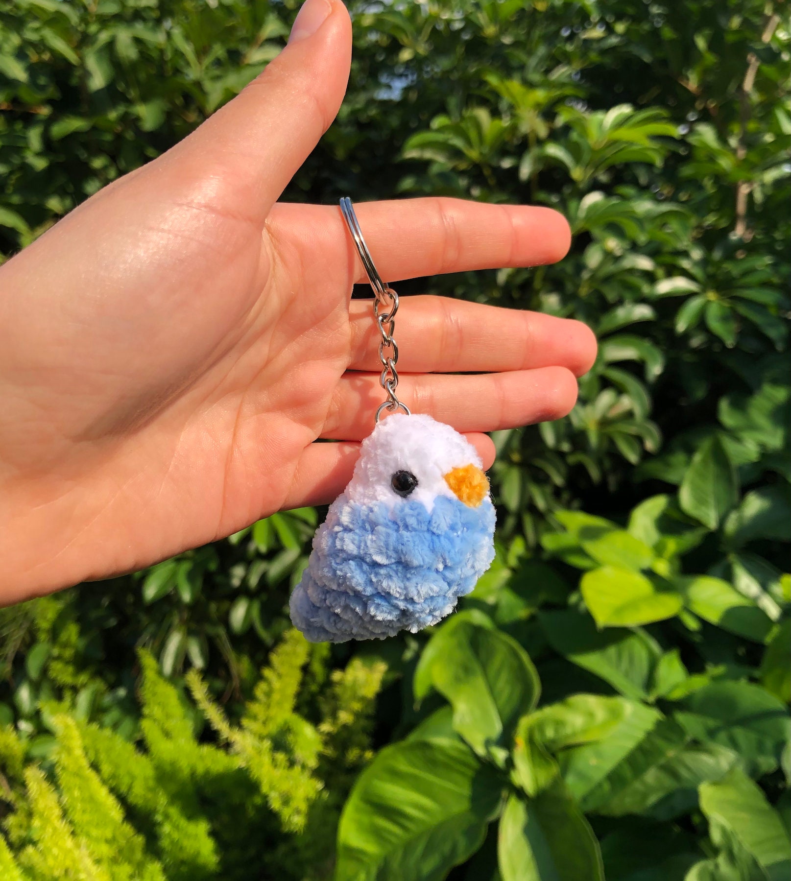 超ソフトなかぎ針編みのベビーインコキーホルダー | かぎ針編みの