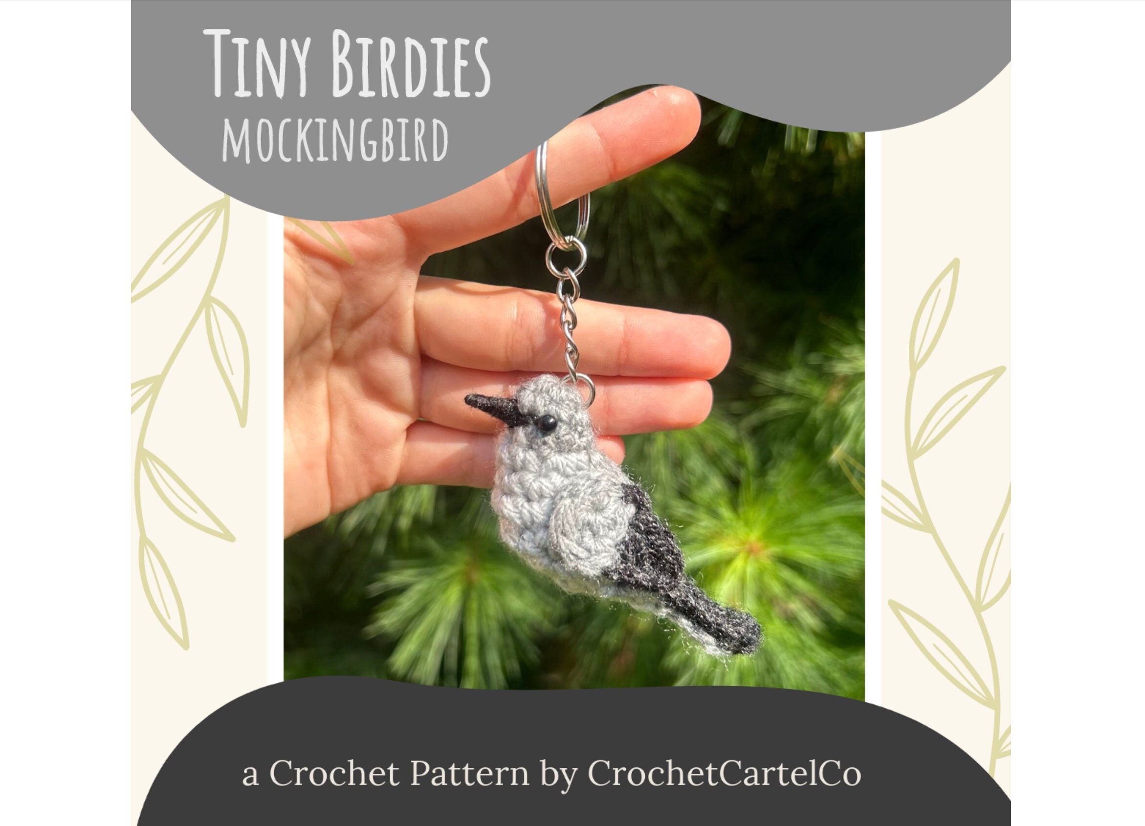 Tiny Birdies Crochet Mockingbird Written Crochet Pattern | Garden