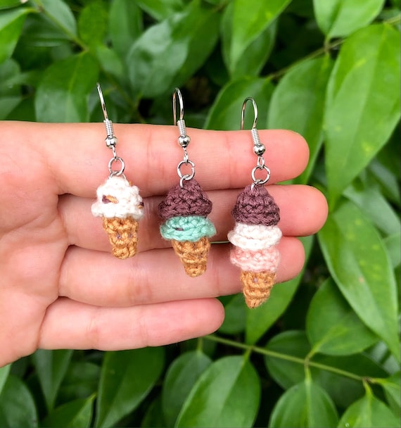 Ice cream cone best sale earrings