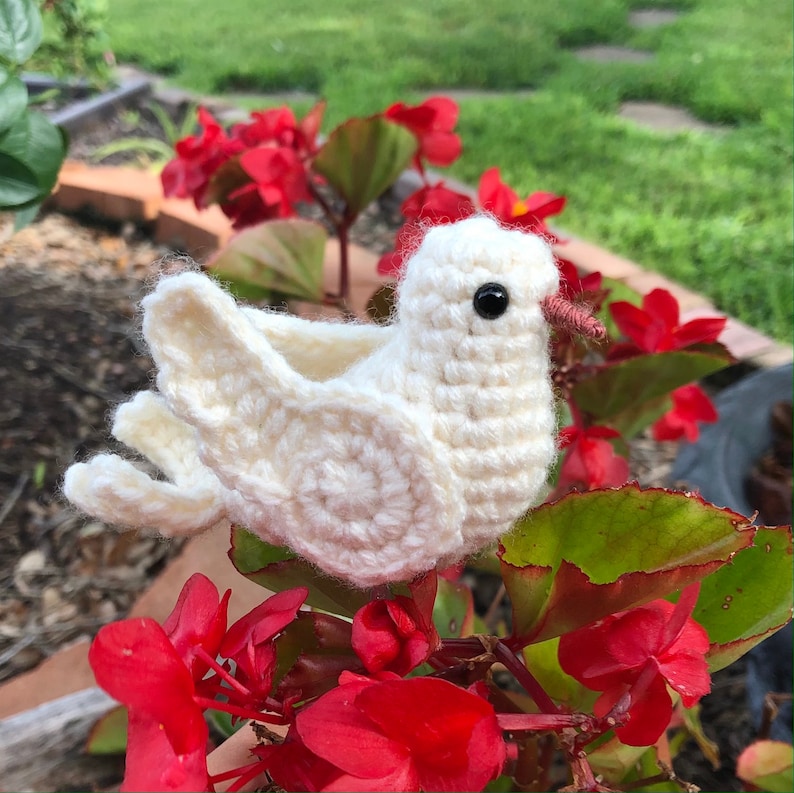 White Peace Dove Written Crochet Pattern White Pigeon Crochet Amigurumi INSTANT DOWNLOAD PDF Beginner Friendly & Easy to Follow image 6