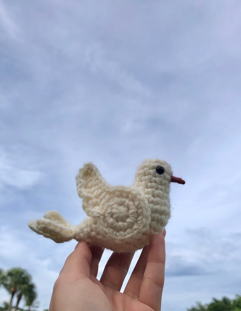 White Peace Dove Written Crochet Pattern White Pigeon Crochet Amigurumi INSTANT DOWNLOAD PDF Beginner Friendly & Easy to Follow image 3