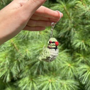 Tiny Birdies Rose-ringed Parakeet Keychain | Crochet Indian Ring Neck ...