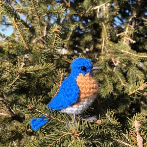Crochet Little Bluebird Crochet Amigurumi Eastern Bluebird Garden Bird ...