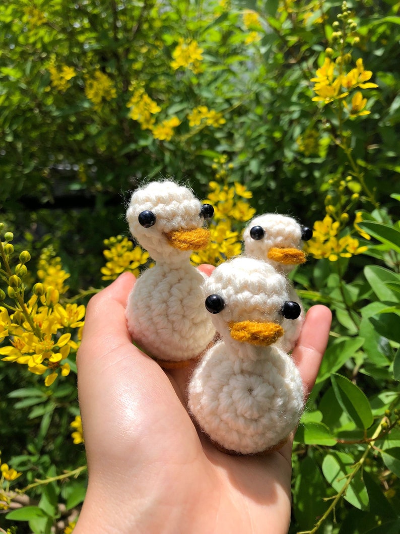 Crochet White Baby Geese Crochet Amigurumi Plush Toy Etsy